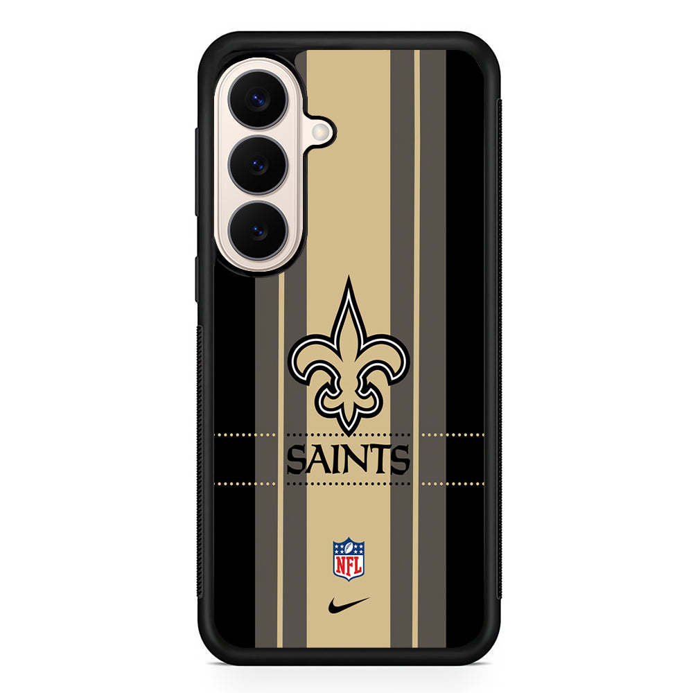 NFL New Orleans Saints Stripe Nike Samsung Galaxy S26 Case – Slim Protective Phone Cover
