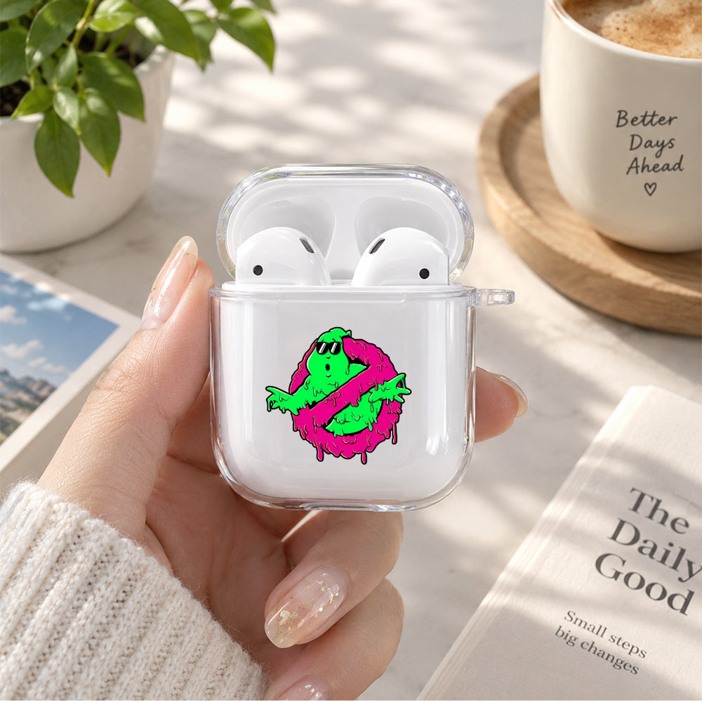 Melting Ghost Protective Clear Case Cover For Apple Airpods | Soft Silicone AirPods 1 / 2 Case | Protective Cover
