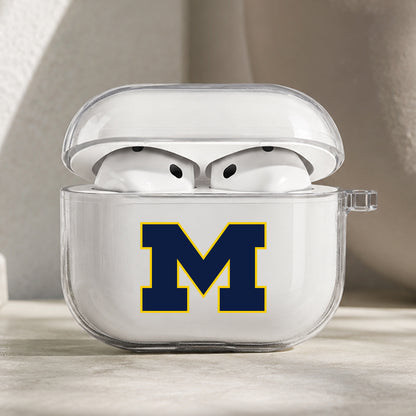 Michigan Wolverines M Spirit Protective Apple AirPods Pro 3 Clear Case | Shockproof Cover