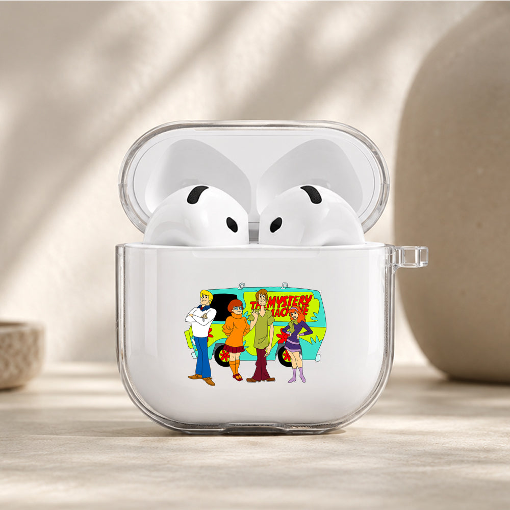 Scooby-Doo Mystery Machine Protective Apple Airpods 4 Clear Case - Durable Clear Protection