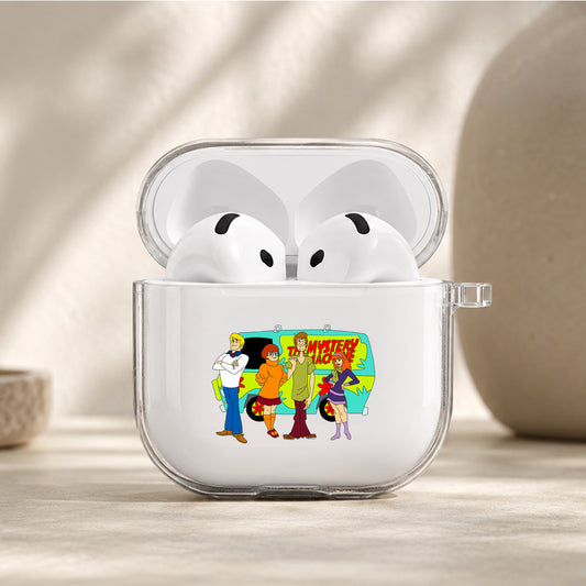 Scooby-Doo Mystery Machine Protective Apple Airpods 4 Clear Case - Durable Clear Protection