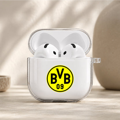Borussia Dortmund Football Logo Protective Apple Airpods 4 Clear Case - Durable Clear Protection