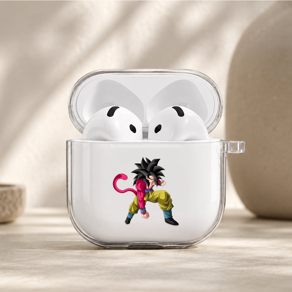 Dragon Ball Awakened Goku SS4 Protective Apple Airpods 4 Clear Case - Durable Clear Protection