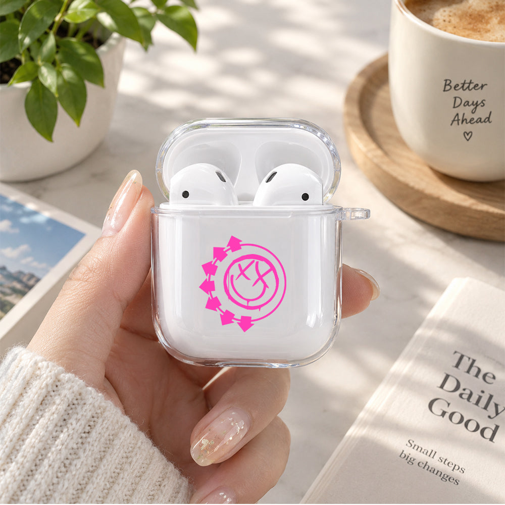Blink-182 Logo Protective Clear Case Cover For Apple Airpods | Soft Silicone AirPods 1 / 2 Case | Protective Cover