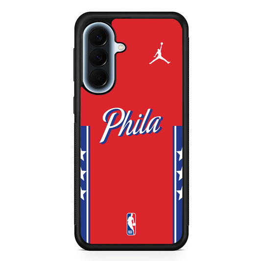 NBA Philadelphia 76ers Red Jordan Samsung Galaxy A57 Case | Slim Samsung Galaxy A57 Protective Case