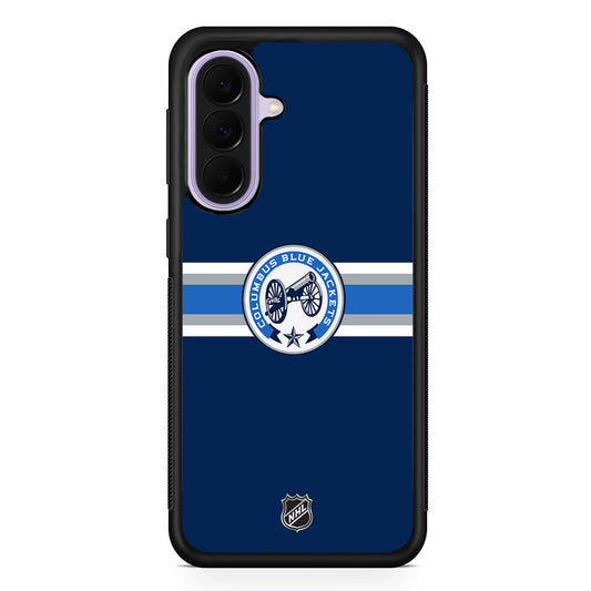 NHL Columbus Blue Jackets Navy Samsung Galaxy A37 Case | Samsung Galaxy A37 Rubber Protective Case