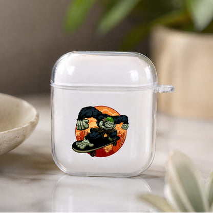 Kingkong Play Skateboard Protective Clear Case Cover For Apple Airpods | Soft Silicone AirPods 1 / 2 Case | Protective Cover