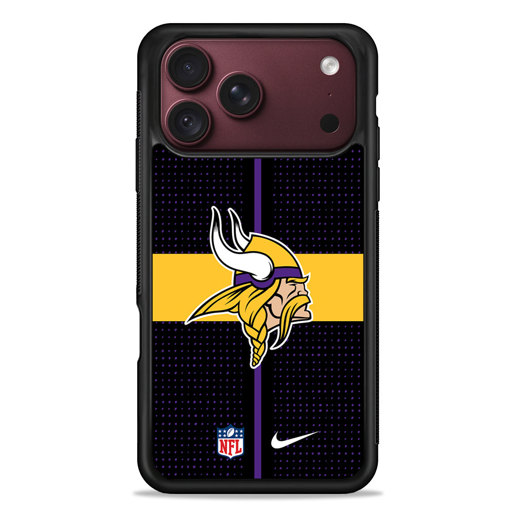 NFL Minnesota Vikings Dot Nike iPhone 18 Pro Max Case – Slim Silicone Protective Cover