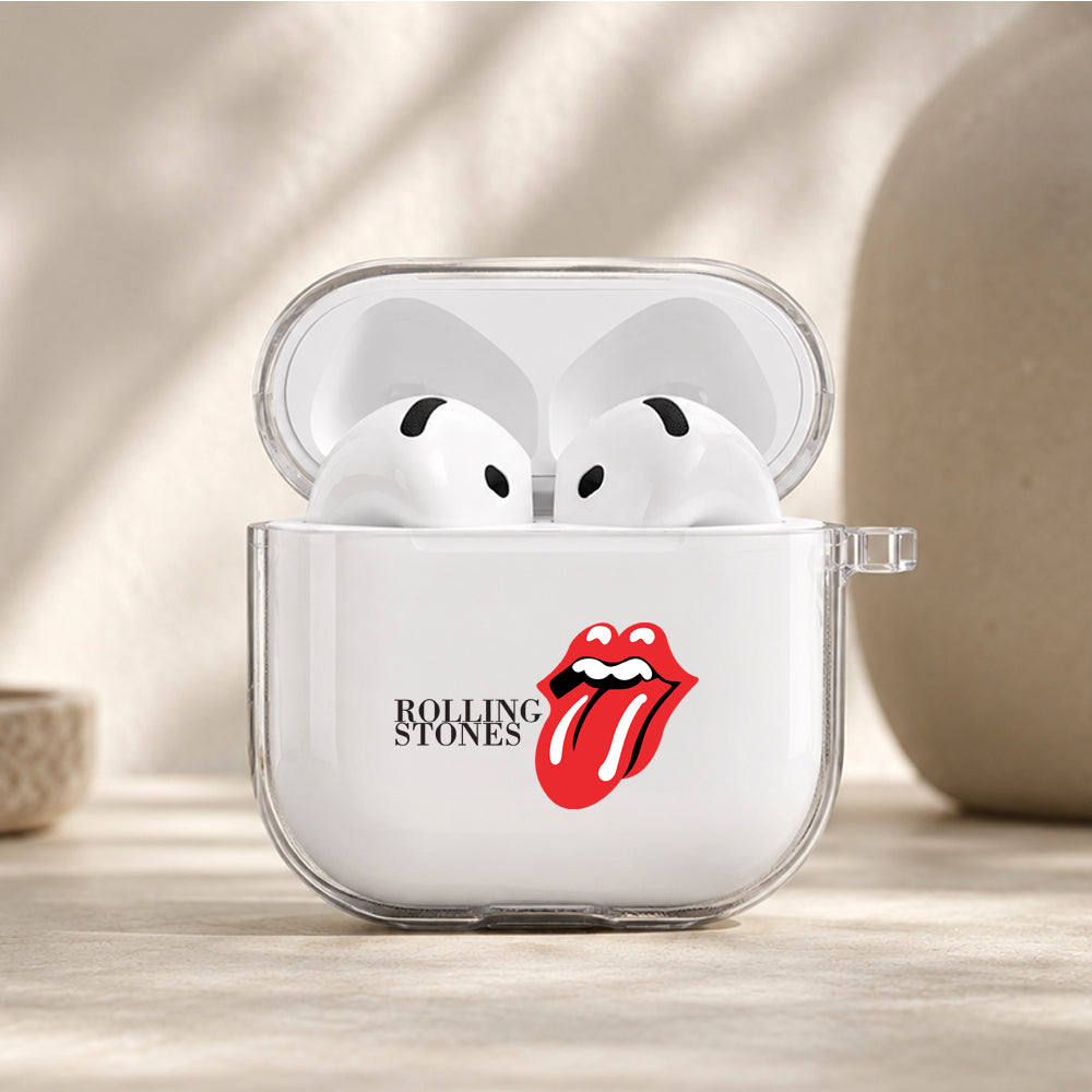 Rolling Stones Symbol Protective Apple Airpods 4 Clear Case - Durable Clear Protection