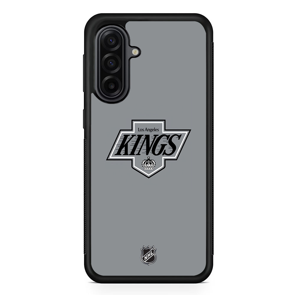 NHL Los Angeles Kings Gray Samsung Galaxy A17 Case | Durable Rubber Samsung Galaxy A17 Phone Case
