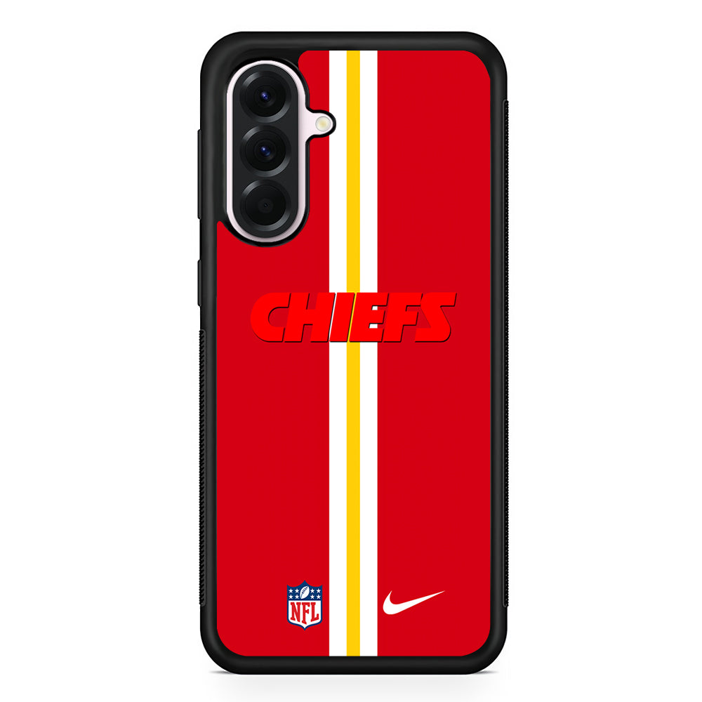 NFL Kansas City Chiefs Nike Samsung Galaxy A56 Case | Samsung Galaxy A56 Protective Rubber Case