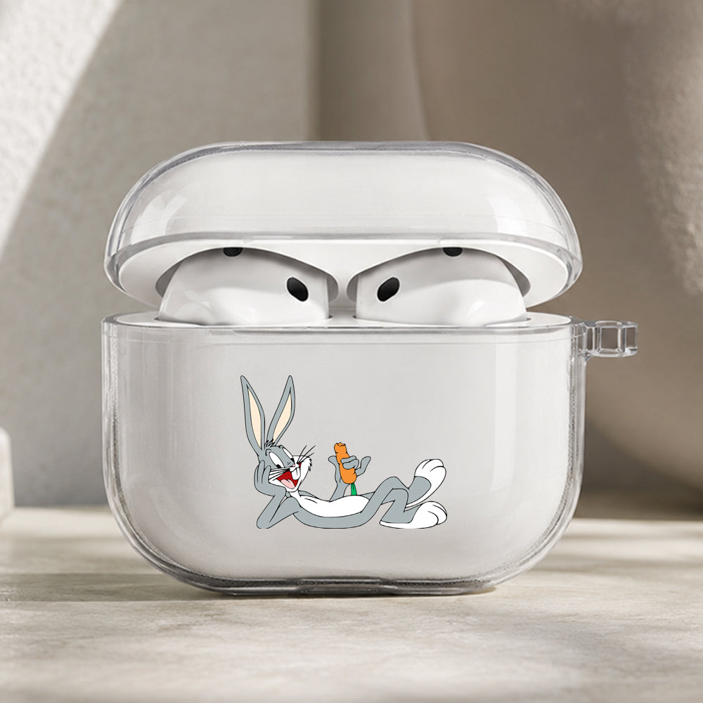Bugs Bunny Chilling Out Protective Apple AirPods Pro 3 Clear Case | Shockproof Cover