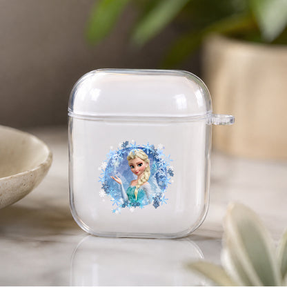 Elsa Frozen Protective Clear Case Cover For Apple Airpods | Soft Silicone AirPods 1 / 2 Case | Protective Cover