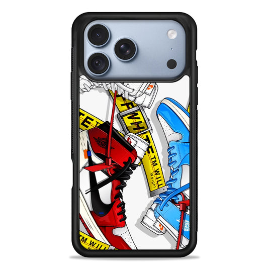 Nike X Air Jordan Shoes Collage iPhone 18 Pro Case - iPhone 18 Pro Silicone Case