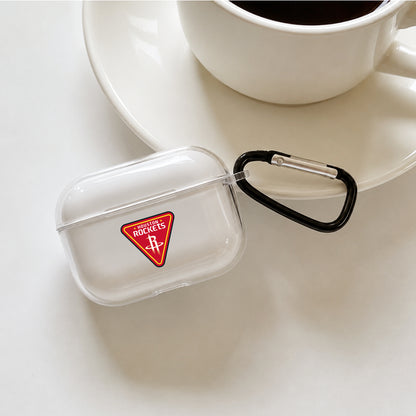 NBA Houston Rockets Symbol Protective Apple AirPods Pro 3 Clear Case | Shockproof Cover