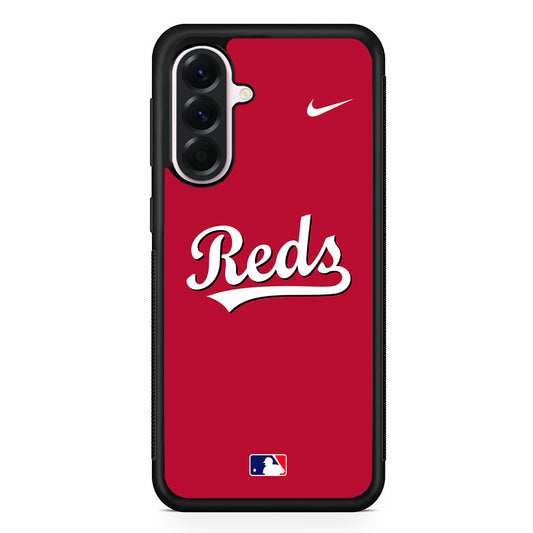 MLB Cincinnati Reds Red Nike Samsung Galaxy A56 Case | Samsung Galaxy A56 Protective Rubber Case