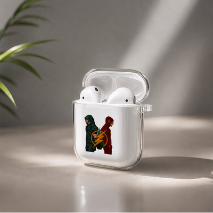 Arrow and The Flash Protective Clear Case Cover For Apple Airpods | Soft Silicone AirPods 1 / 2 Case | Protective Cover