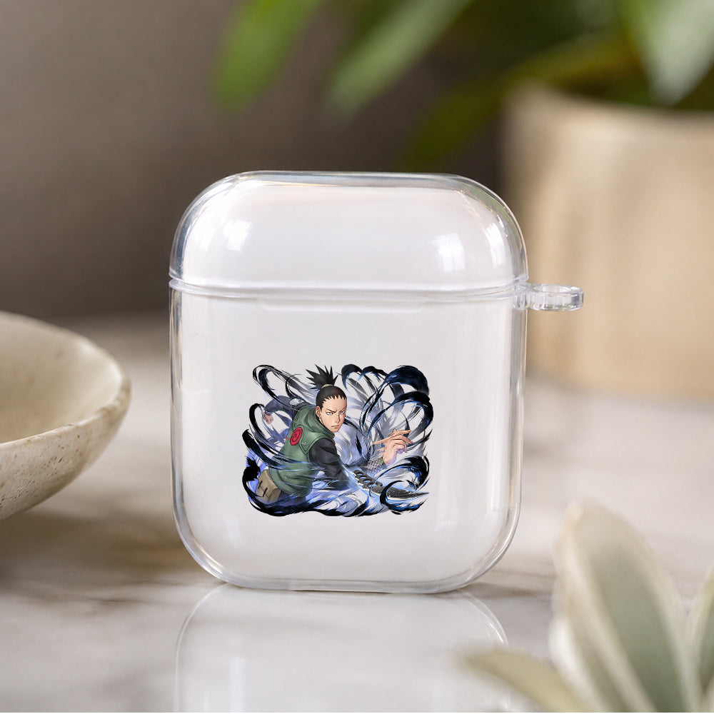 Shikamaru Shadow Jutsu Protective Clear Case Cover For Apple Airpods | Soft Silicone AirPods 1 / 2 Case | Protective Cover