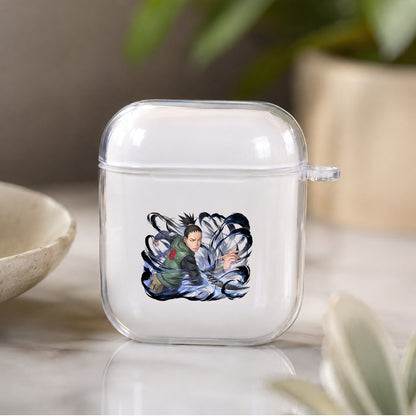 Shikamaru Shadow Jutsu Protective Clear Case Cover For Apple Airpods | Soft Silicone AirPods 1 / 2 Case | Protective Cover
