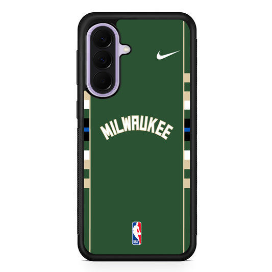 NBA Milwaukee Bucks Green Nike Samsung Galaxy A37 Case | Samsung Galaxy A37 Rubber Protective Case