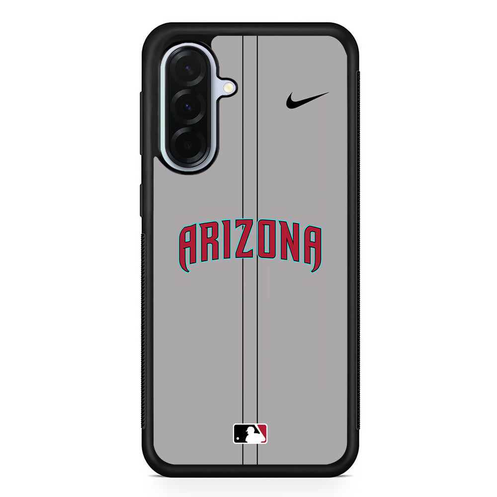 MLB Arizona Diamondbacks Gray Nike Samsung Galaxy A36 Case | Durable Samsung Galaxy A36 Protective Case