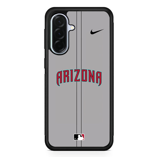 MLB Arizona Diamondbacks Gray Nike Samsung Galaxy A36 Case | Durable Samsung Galaxy A36 Protective Case