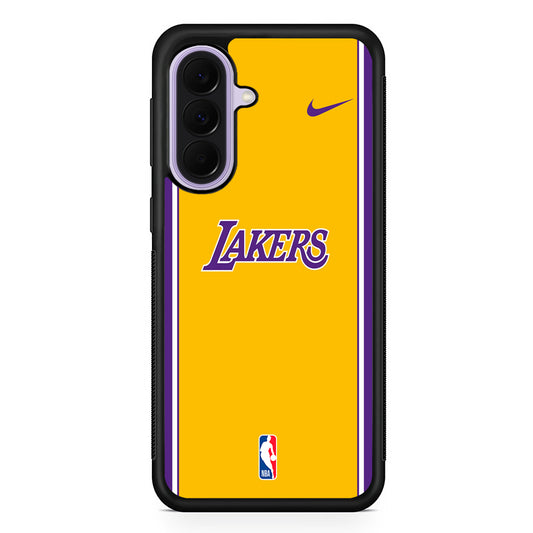 NBA Los Angeles Lakers Yellow Nike Samsung Galaxy A37 Case | Samsung Galaxy A37 Rubber Protective Case