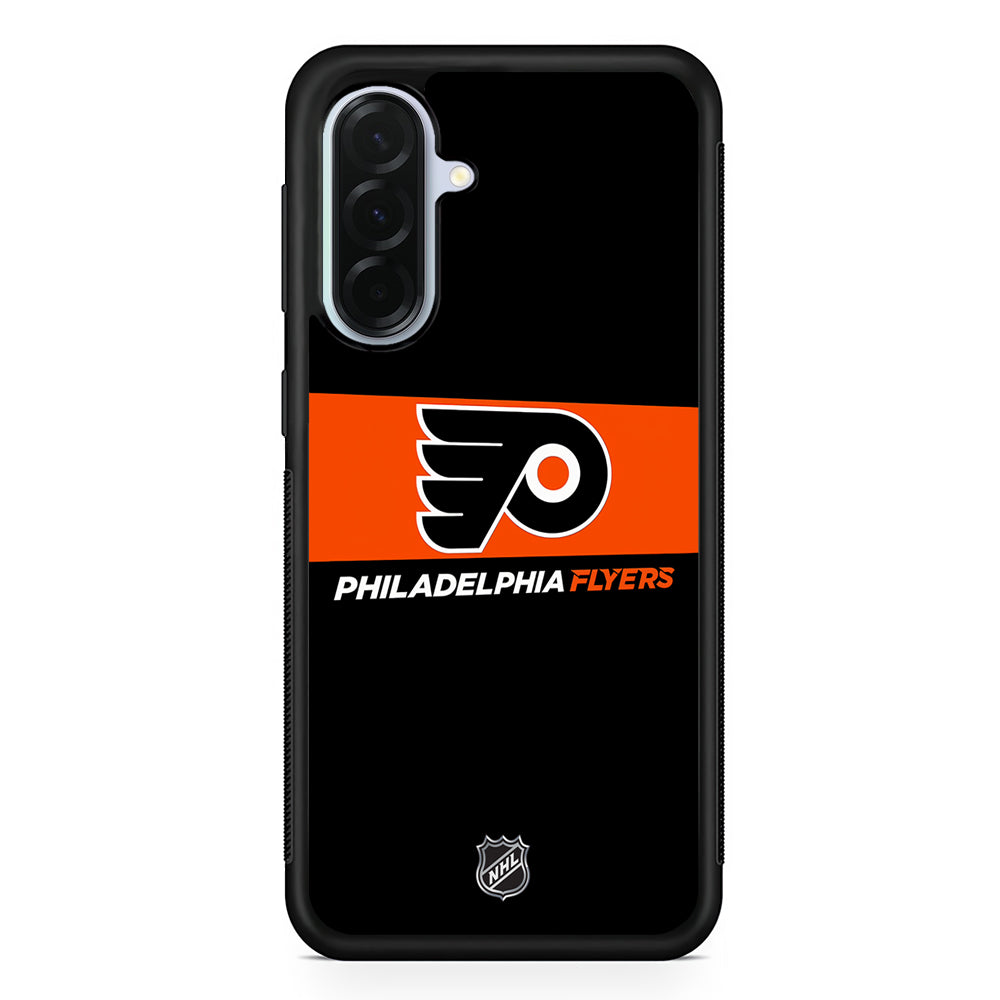 NHL Philadelphia Flyers Black Samsung Galaxy A36 Case | Durable Samsung Galaxy A36 Protective Case