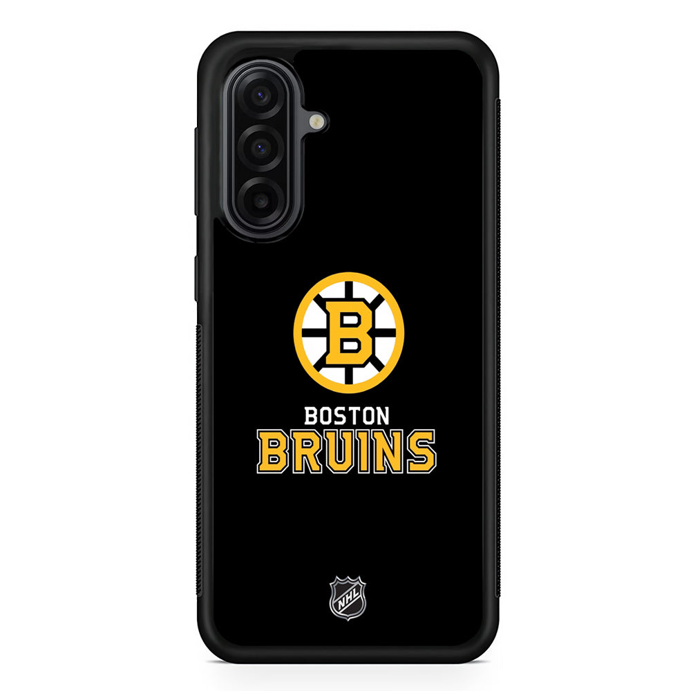 NHL Boston Bruins Black Samsung Galaxy A17 Case | Durable Rubber Samsung Galaxy A17 Phone Case