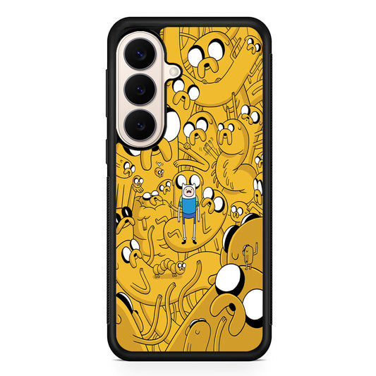 Finn and Jake Doodle Samsung Galaxy S26 Case | Durable Protective Rubber Cover