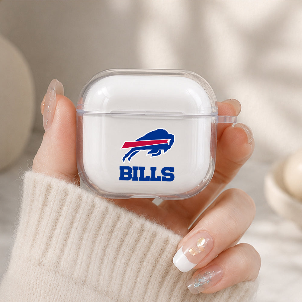 NFL Buffalo Bills Logo Protective Apple Airpods 4 Clear Case - Durable Clear Protection
