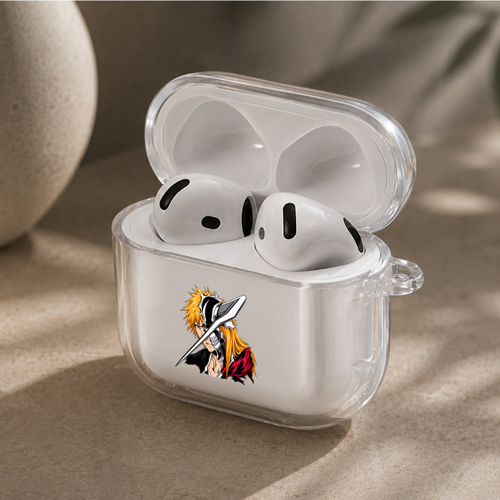 Ichigo Kurosaki Hollow Mask Protective Apple Airpods 4 Clear Case - Durable Clear Protection
