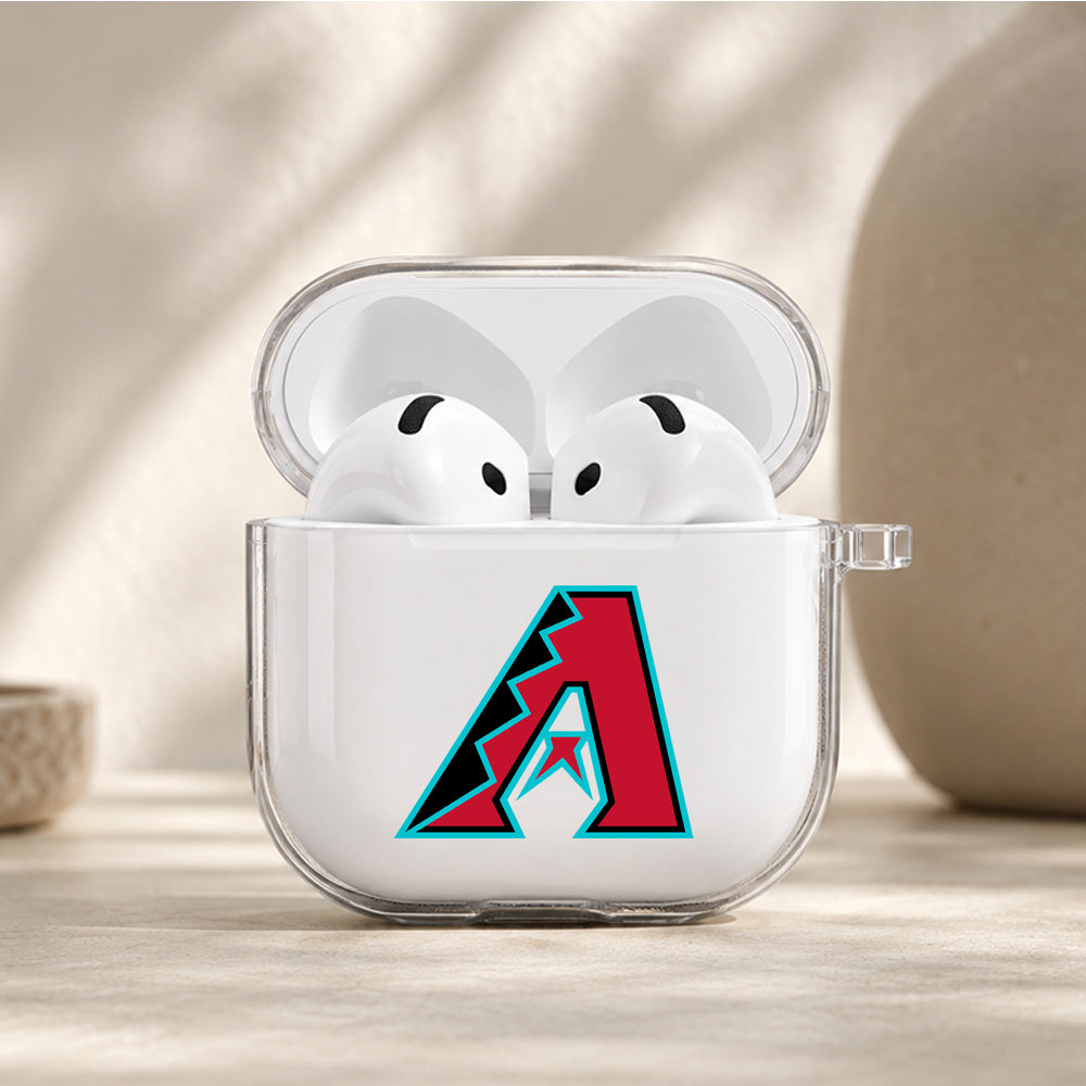 MLB Arizona Diamondbacks Logo Protective Apple Airpods 4 Clear Case - Durable Clear Protection