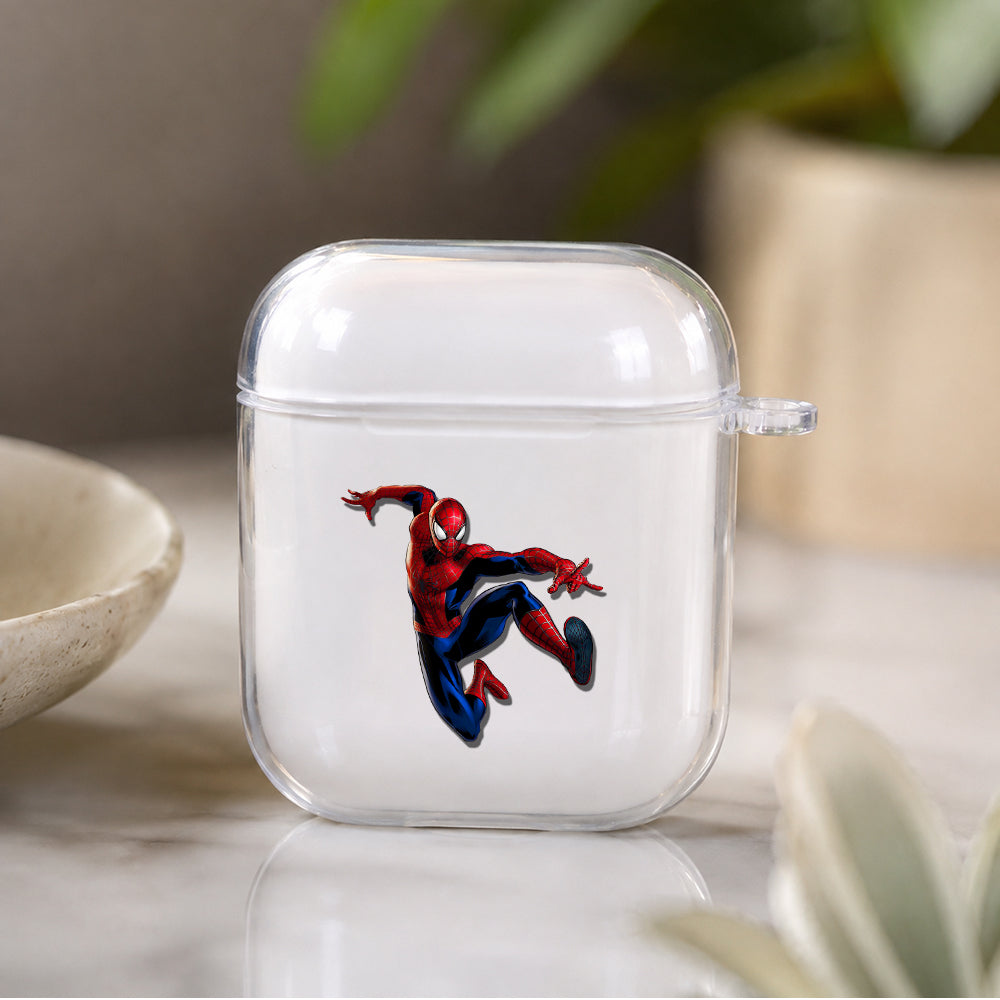 Spiderman Jump Style Protective Clear Case Cover For Apple Airpods | Soft Silicone AirPods 1 / 2 Case | Protective Cover
