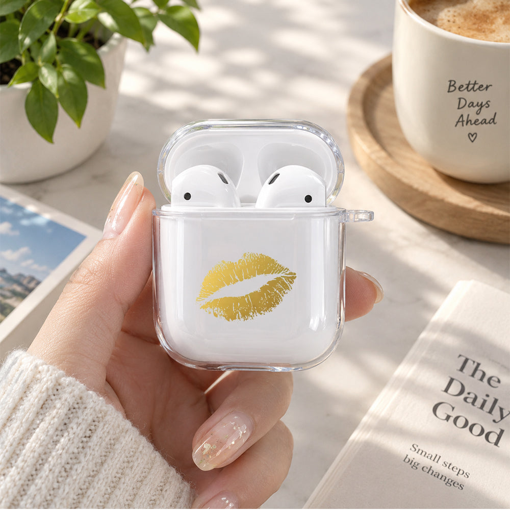 Love Signal Protective Clear Case Cover For Apple Airpods | Soft Silicone AirPods 1 / 2 Case | Protective Cover