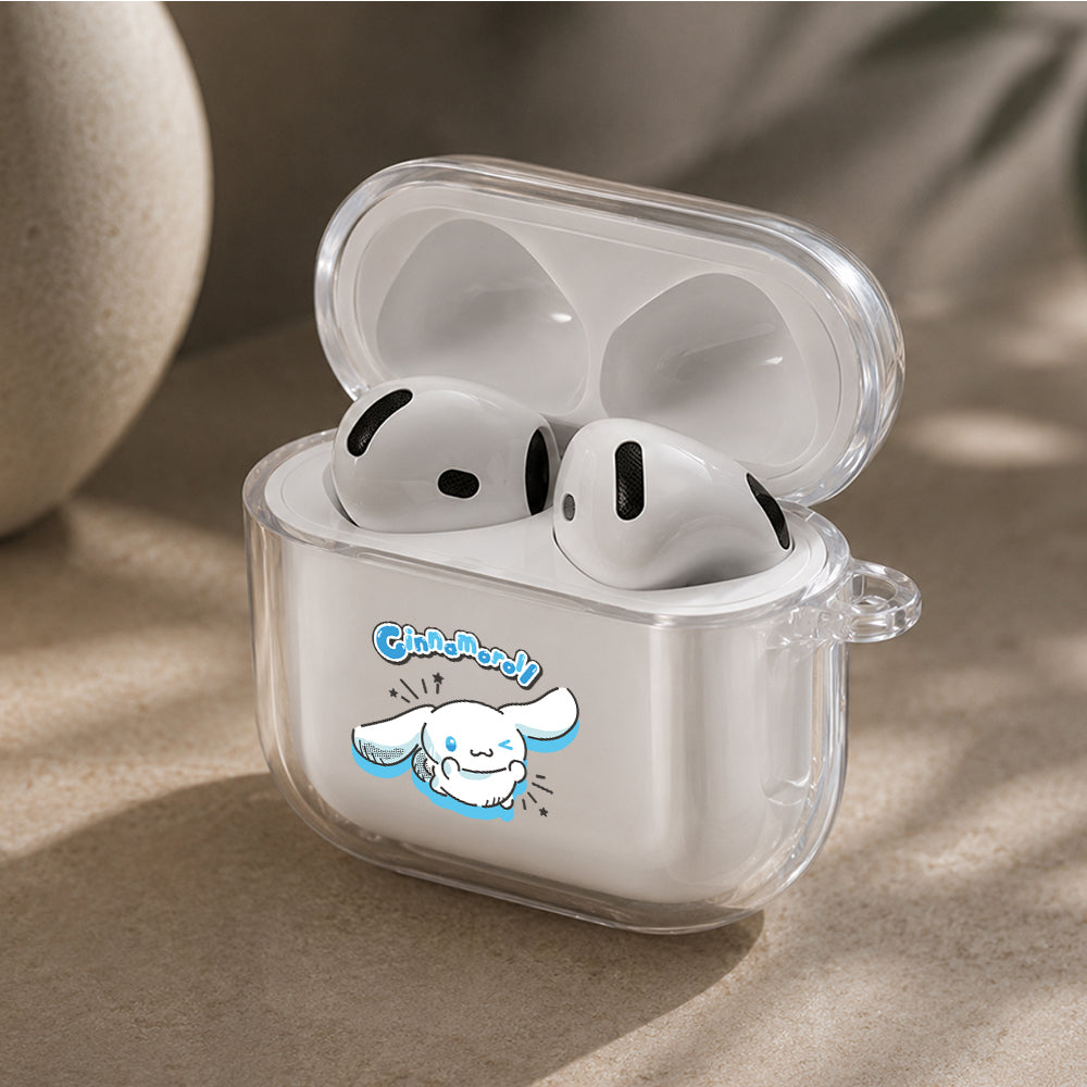 Cinnamoroll Cute and Fluffy Protective Apple Airpods 4 Clear Case - Durable Clear Protection