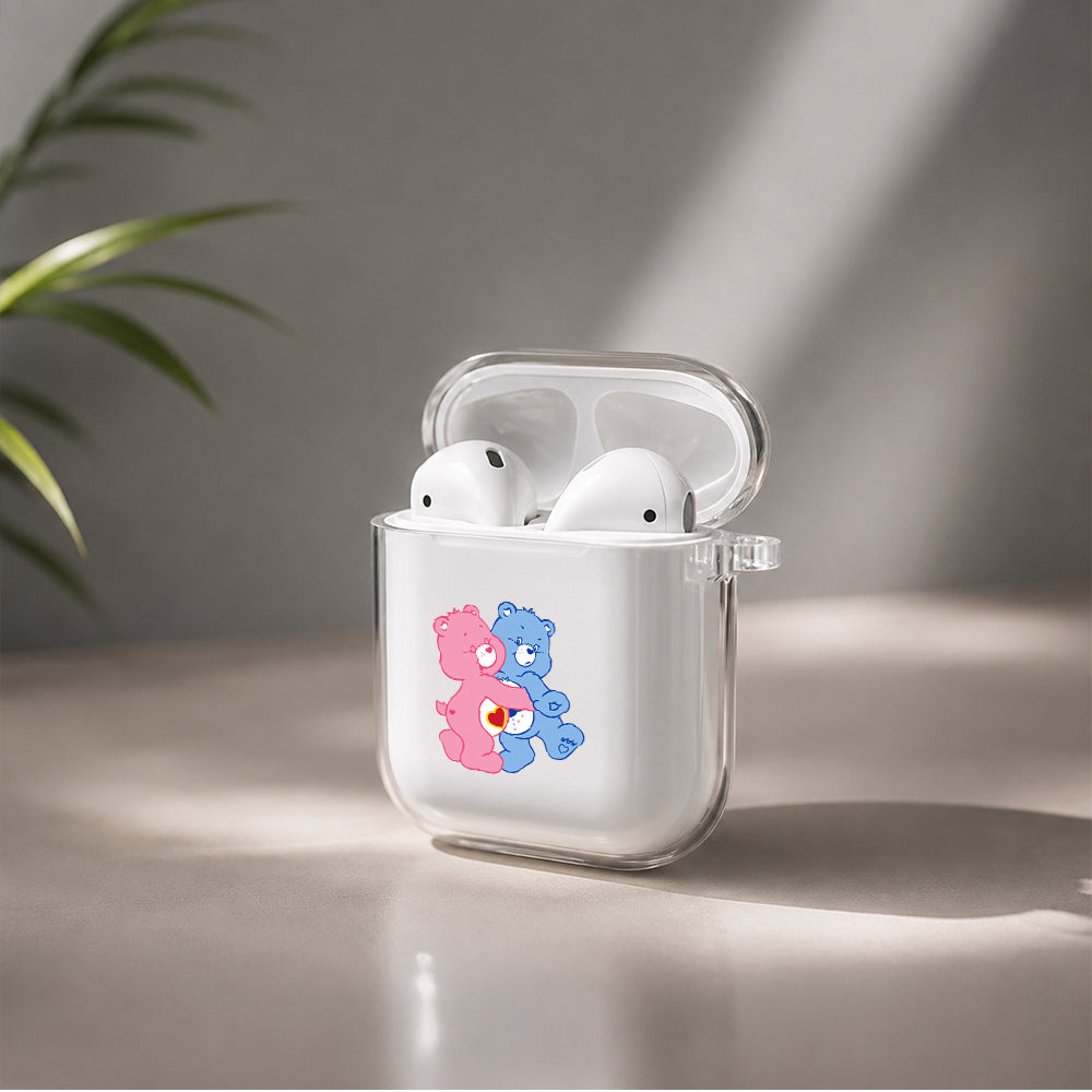 Care Bears Hugging Protective Clear Case Cover For Apple Airpods | Soft Silicone AirPods 1 / 2 Case | Protective Cover