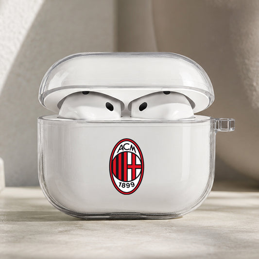 AC Milan Iconic Red and Black Protective Apple AirPods Pro 3 Clear Case | Shockproof Cover