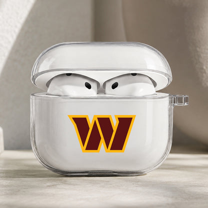 NFL Washington Commanders Symbol Protective Apple AirPods Pro 3 Clear Case | Shockproof Cover