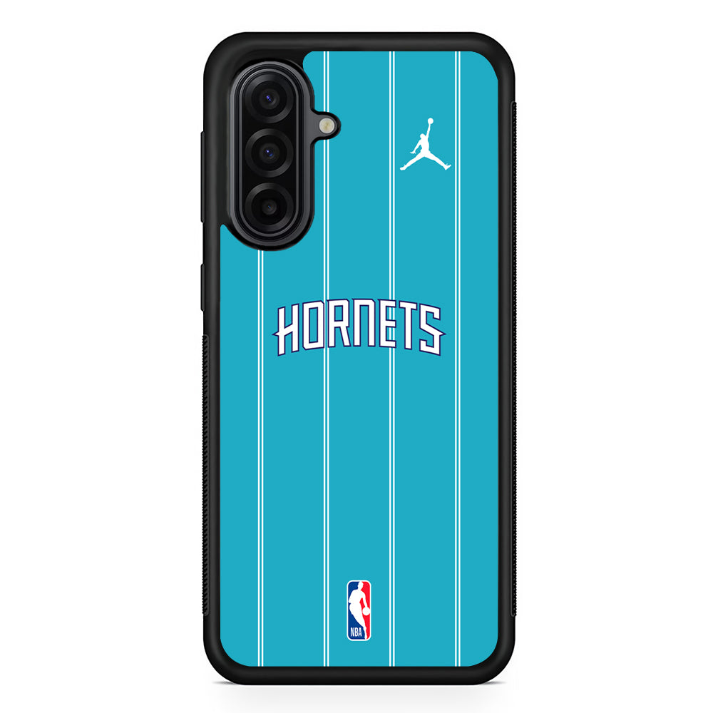 NBA Charlotte Hornets Teal Jordan Samsung Galaxy A17 Case | Durable Rubber Samsung Galaxy A17 Phone Case