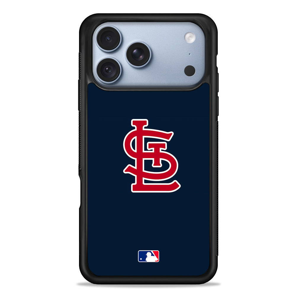MLB St Louis Cardinals Blue Logo iPhone 18 Pro Case - iPhone 18 Pro Silicone Case