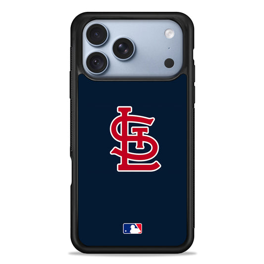 MLB St Louis Cardinals Blue Logo iPhone 18 Pro Case - iPhone 18 Pro Silicone Case
