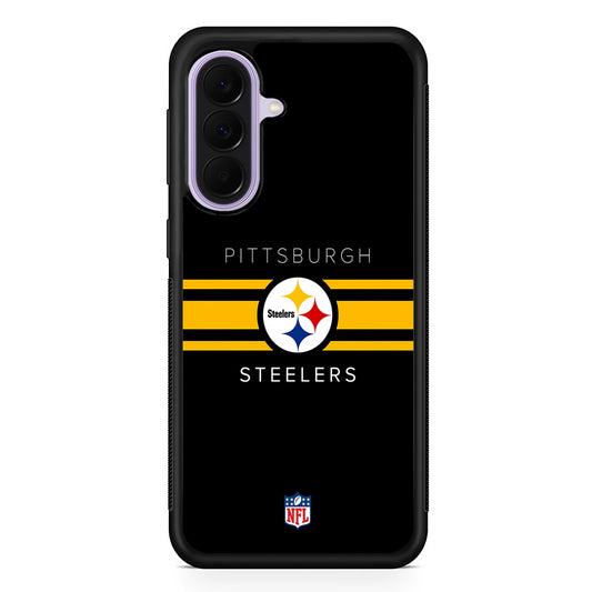 NFL Pittsburgh Steelers Yellow Stripe Samsung Galaxy A37 Case | Samsung Galaxy A37 Rubber Protective Case