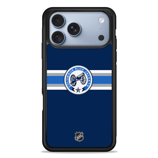 NHL Columbus Blue Jackets Navy iPhone 18 Pro Case - iPhone 18 Pro Silicone Case