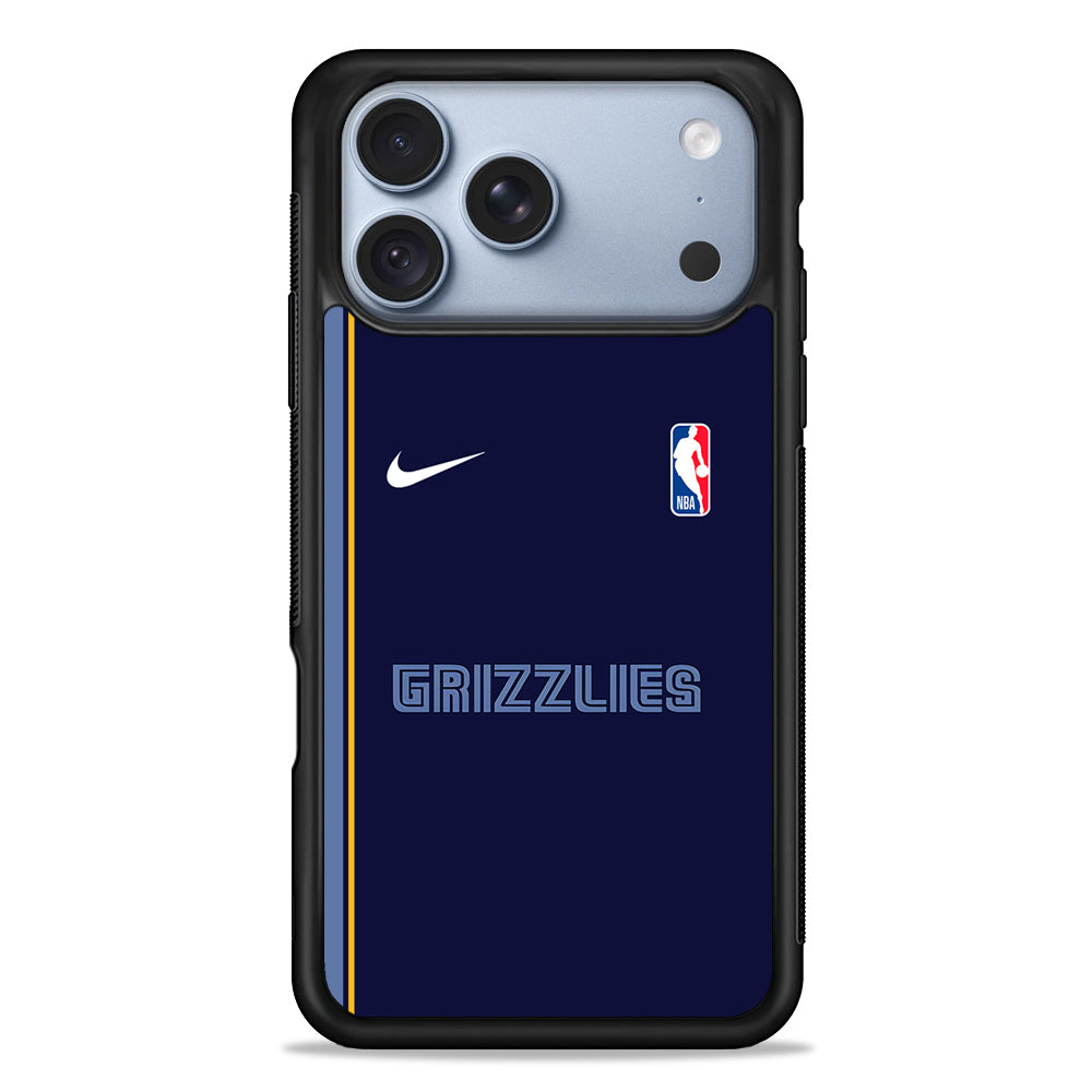 NBA Memphis Grizzlies Navy Nike iPhone 18 Pro Case - iPhone 18 Pro Silicone Case