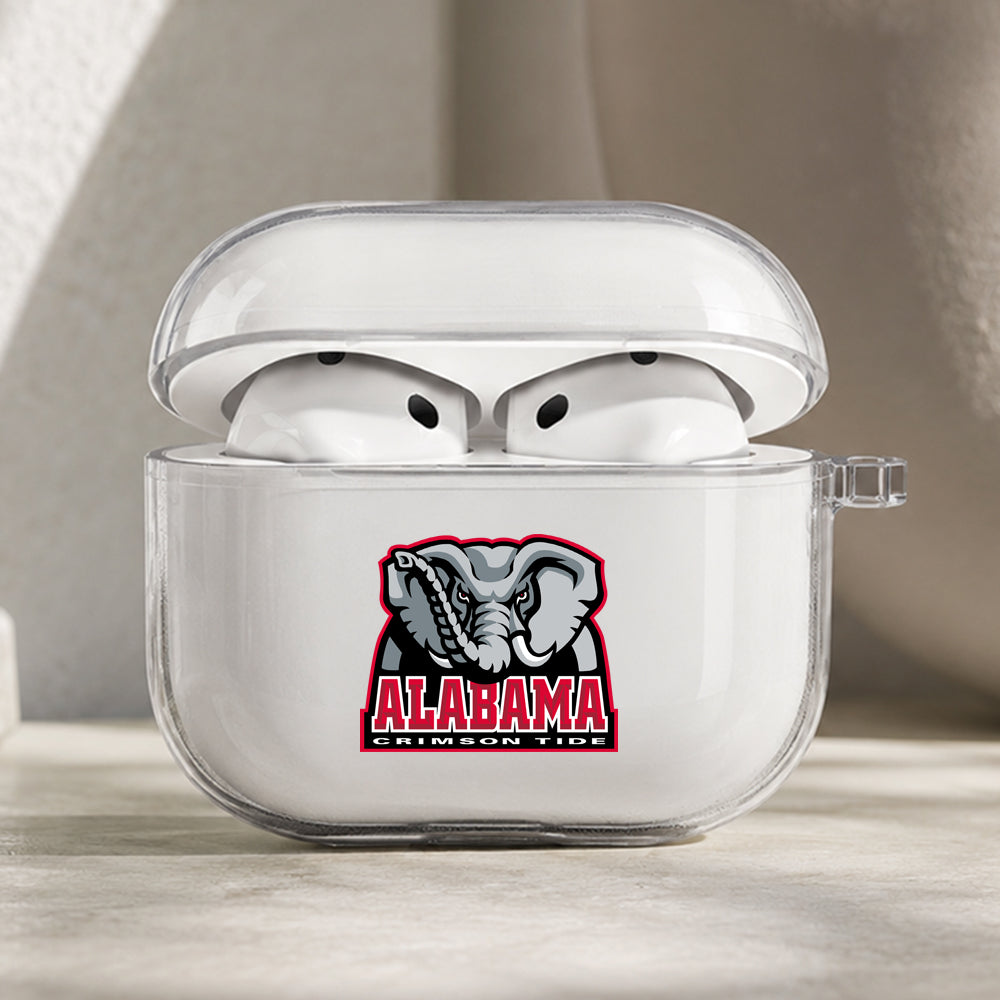 Alabama Crimson Tide Mascot Protective Apple AirPods Pro 3 Clear Case | Shockproof Cover