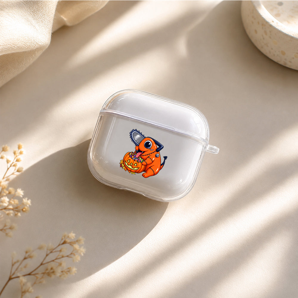Pochita Adorable Devil Protective Apple Airpods 4 Clear Case - Durable Clear Protection