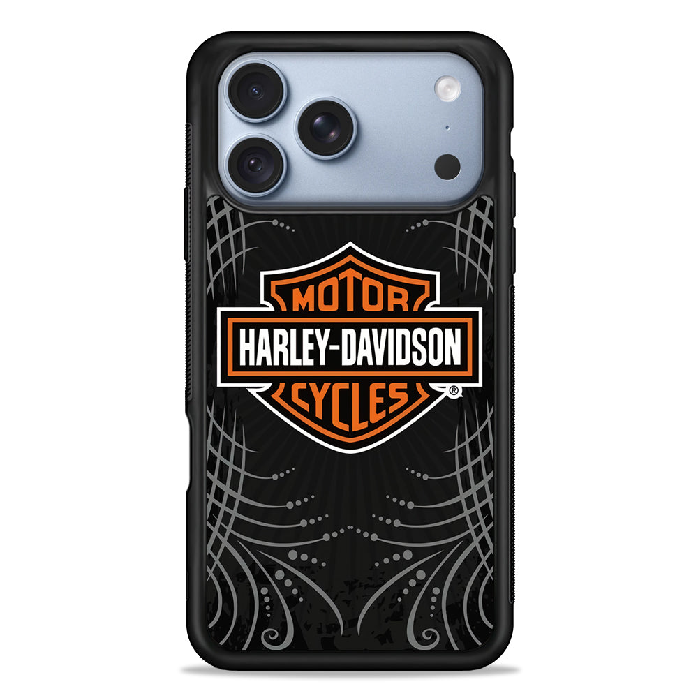 Harley Davidson Grey Motif iPhone 18 Pro Case - iPhone 18 Pro Silicone Case
