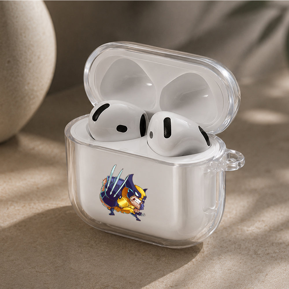 Wolverine X-Men Chibi Protective Apple Airpods 4 Clear Case - Durable Clear Protection