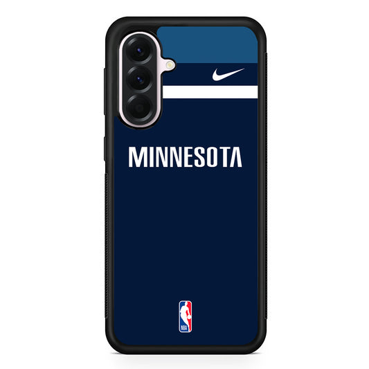NBA Minnesota Timberwolves Navy Nike Samsung Galaxy A56 Case | Samsung Galaxy A56 Protective Rubber Case